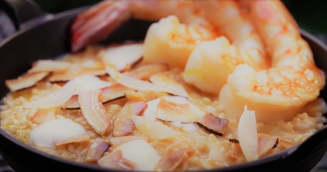 risoto de camarão