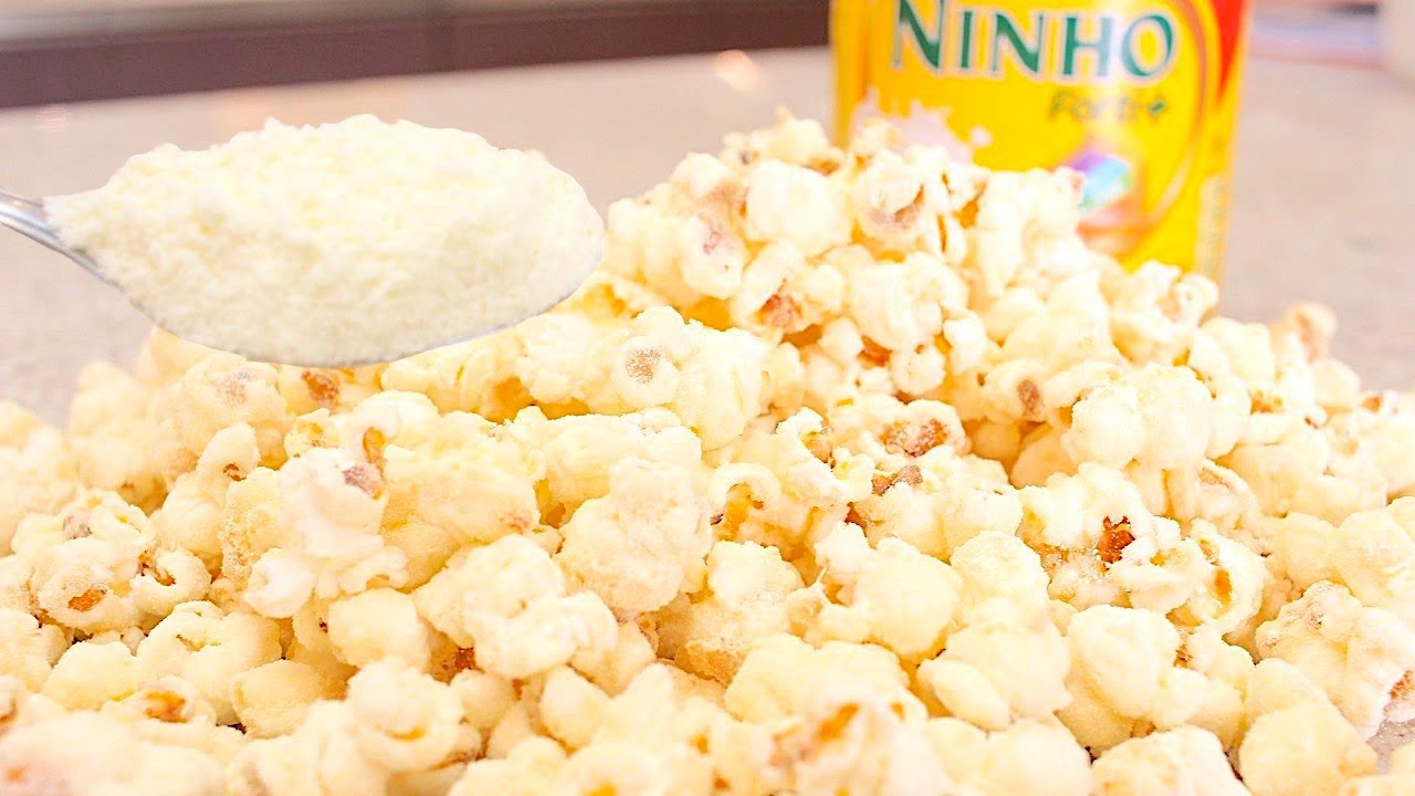 pipoca gourmet de leite Ninho em pó