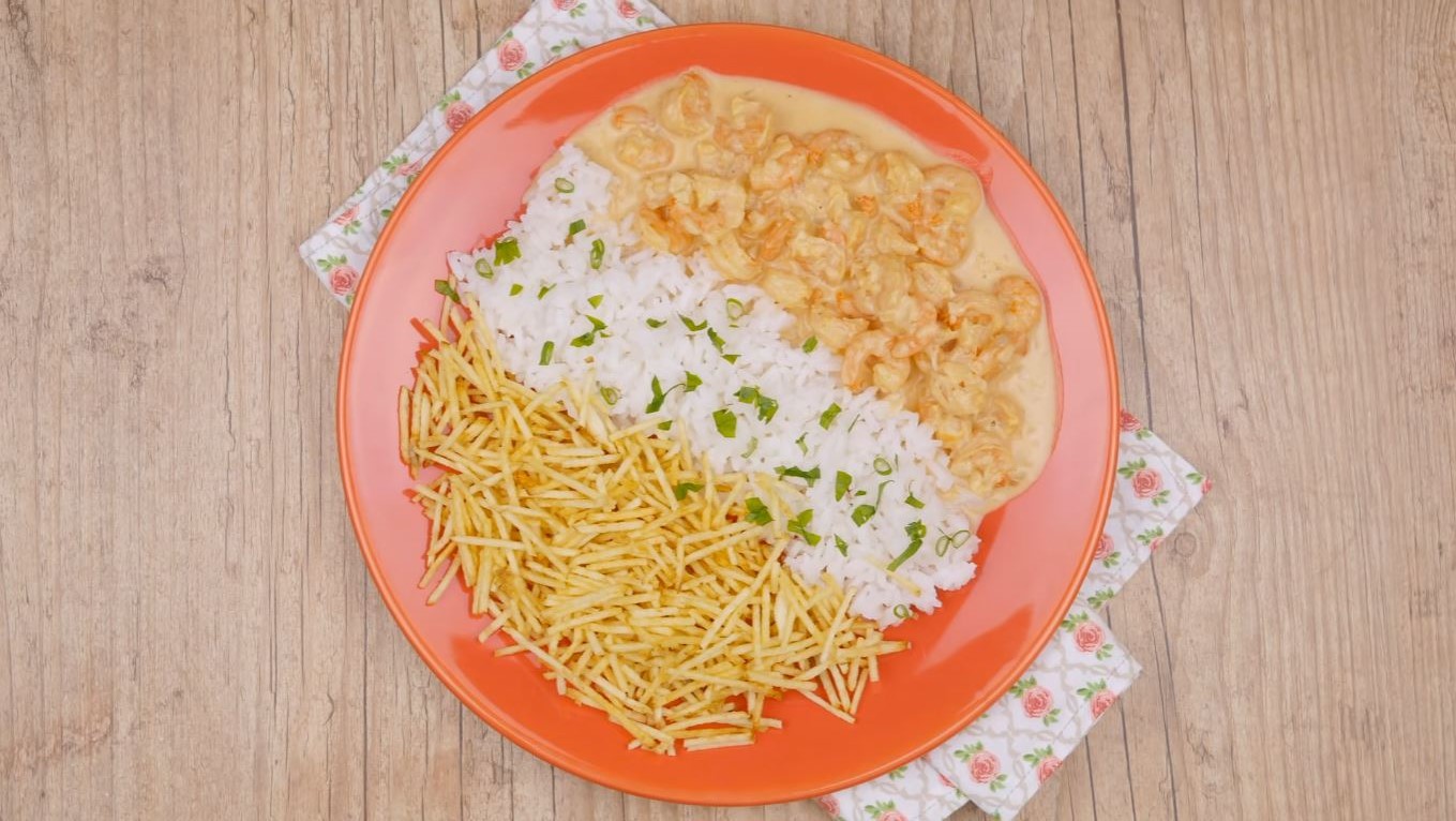 Strogonoff de Camarão