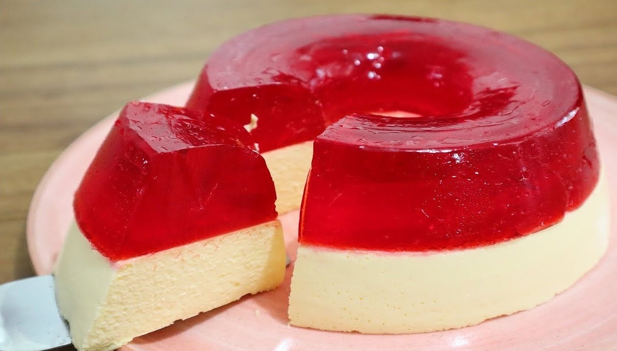 Gelatina com Creme de Leite (Pudim de Gelatina)