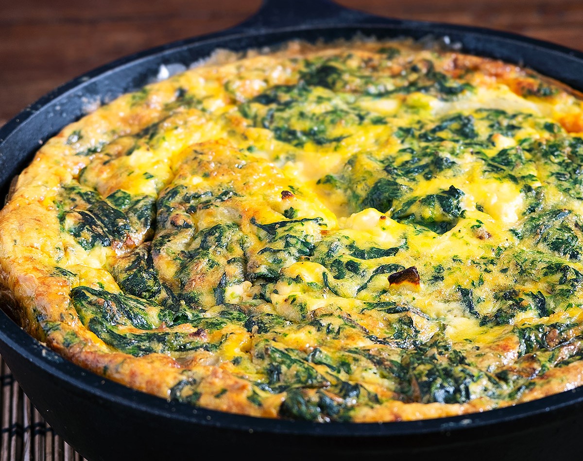 Omelete de Espinafre e Ricota