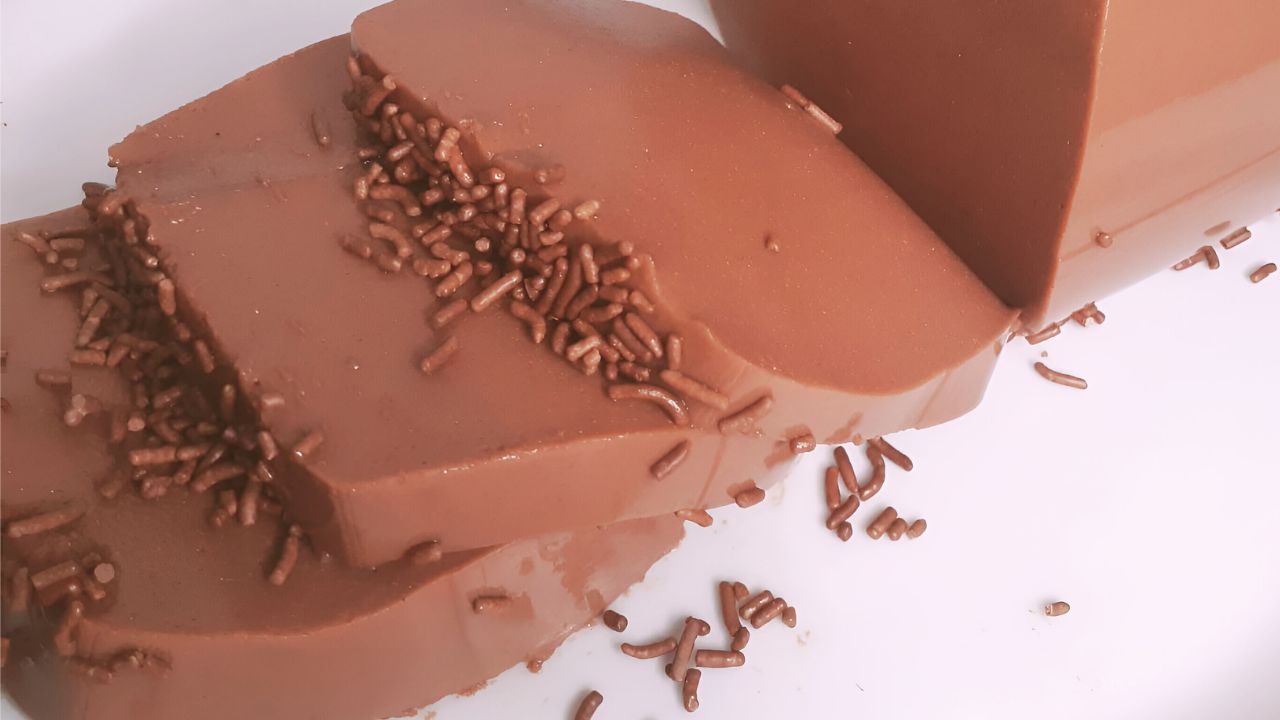 pudim de chocolate