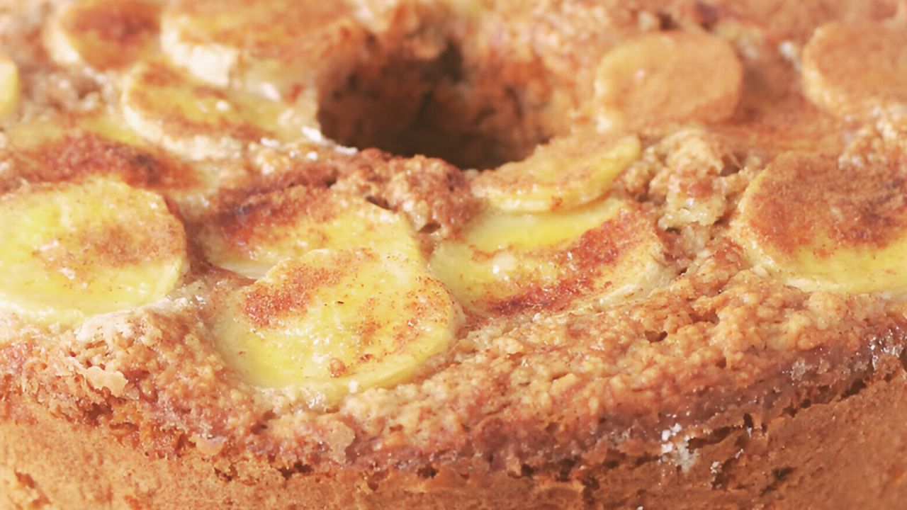 bolo de banana com canela