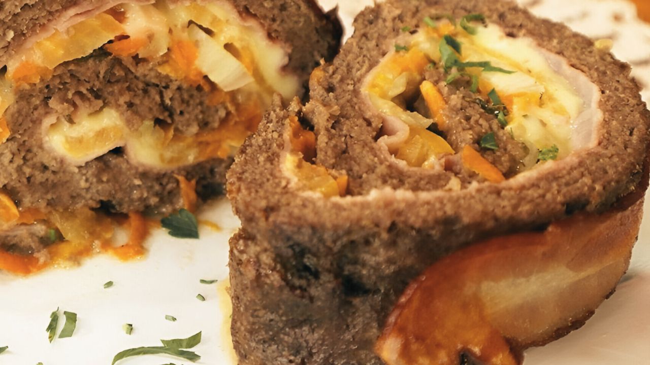 rocambole de carne moída