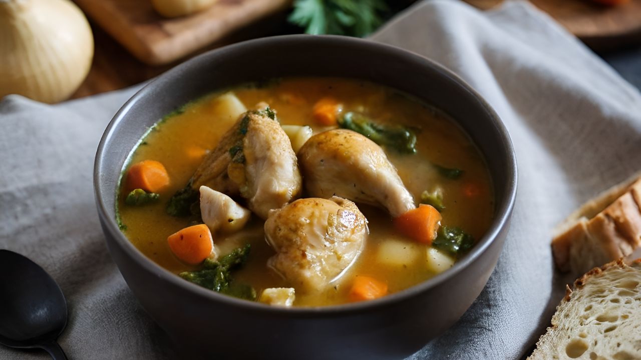 Sopa Detox de Legumes com Frango para Emagrecer