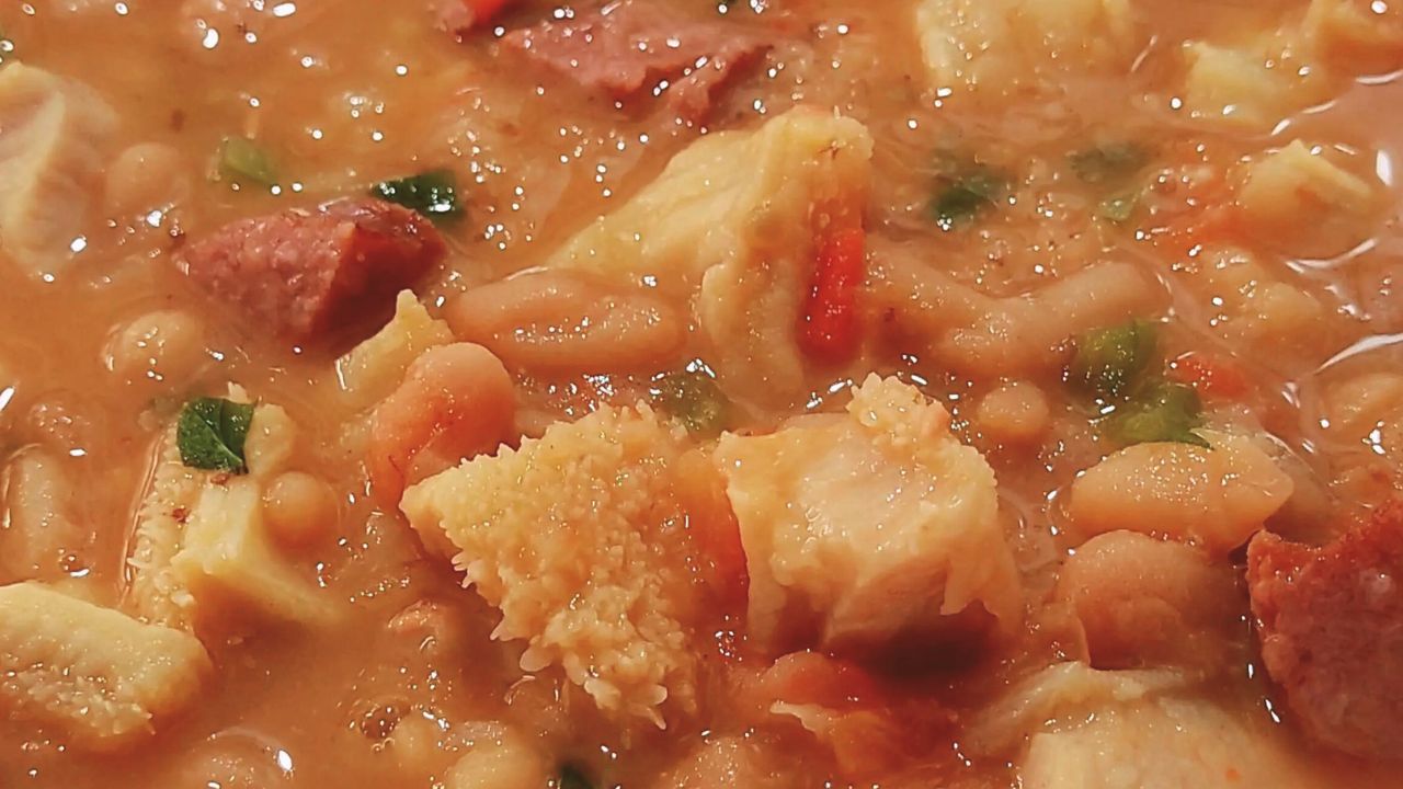 dobradinha com feijão branco