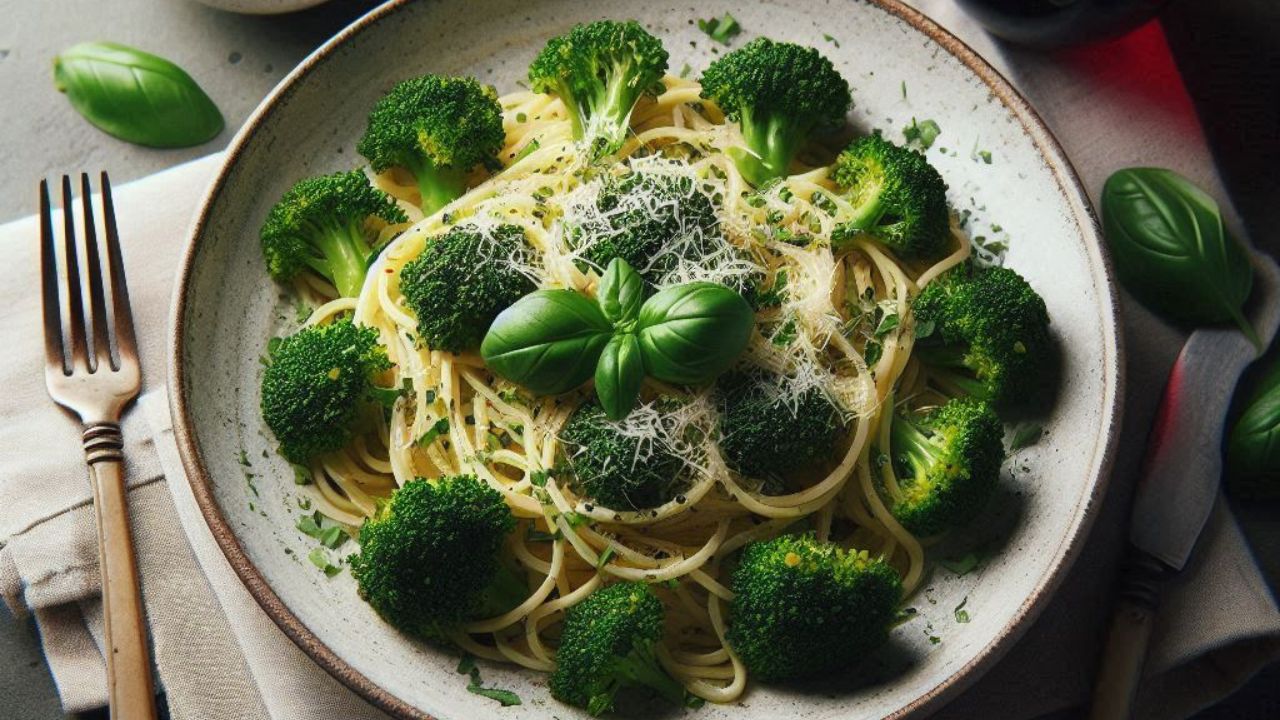 Macarrão com brócolis