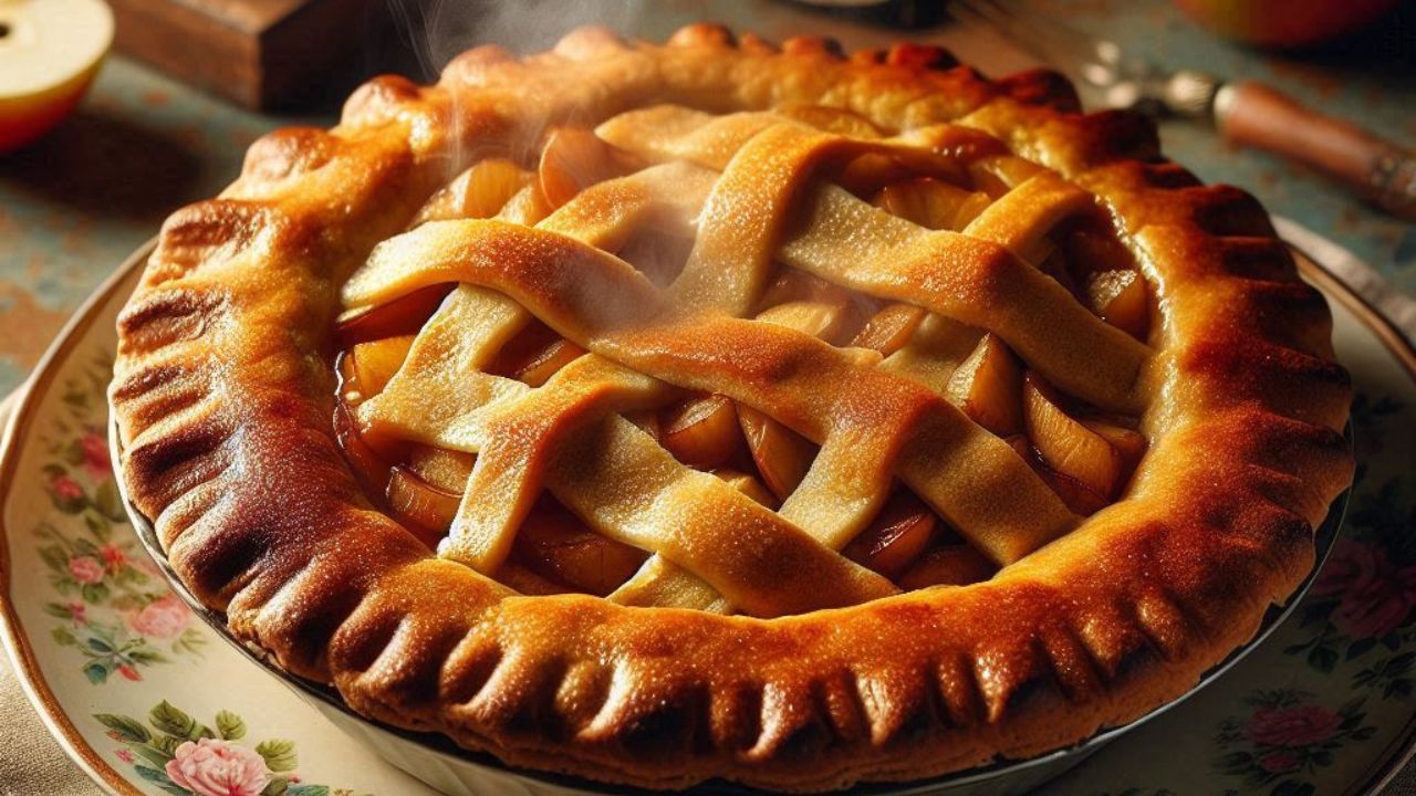 torta de maçã simples