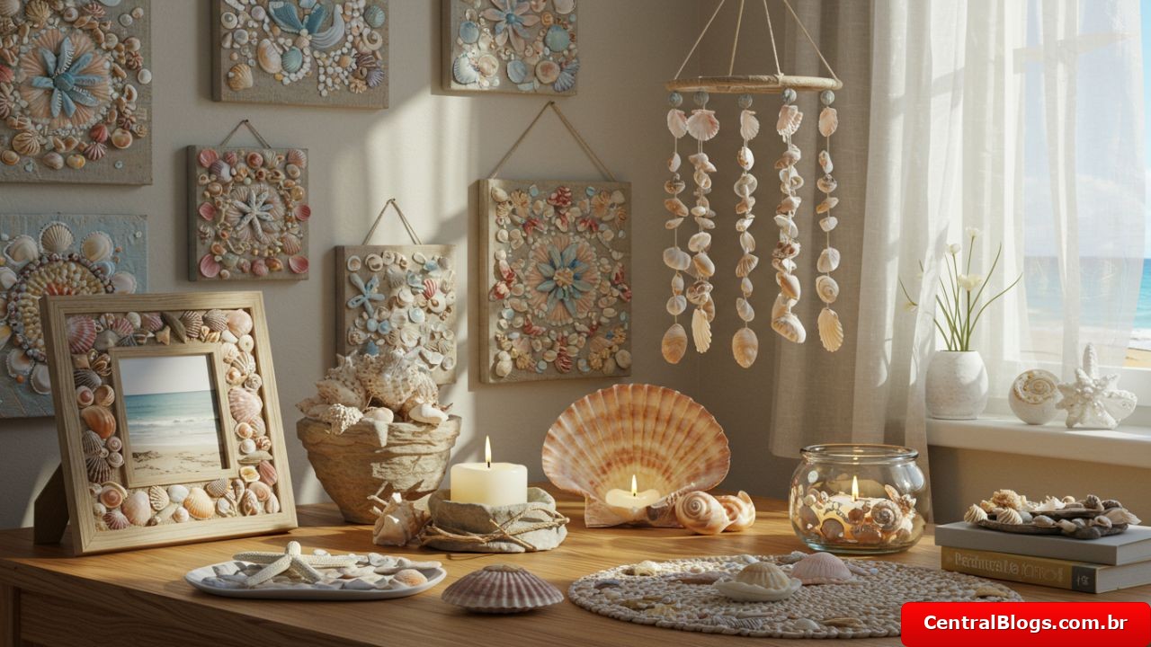 Arte com Conchas do Mar